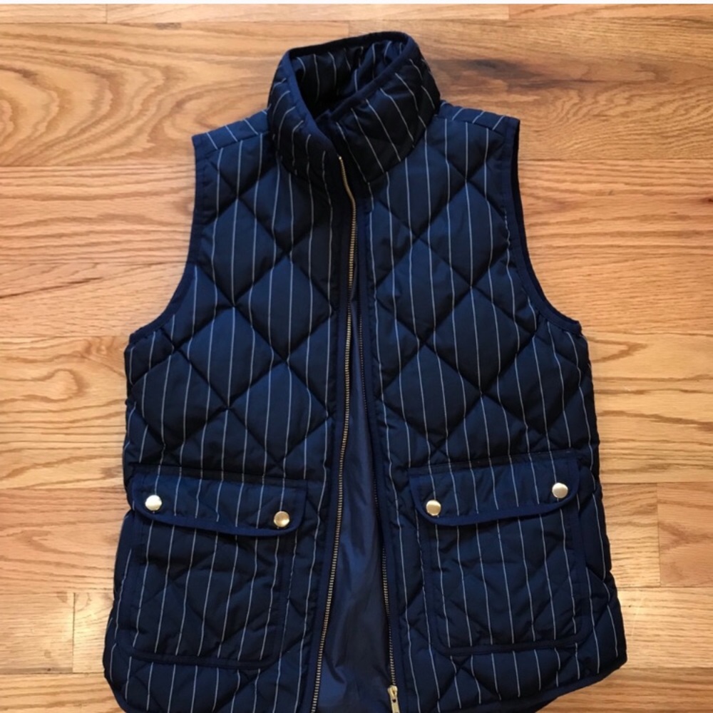 JCrew Navy Stripe Vest